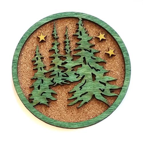 Wood & Cork Coasters - Woodlands