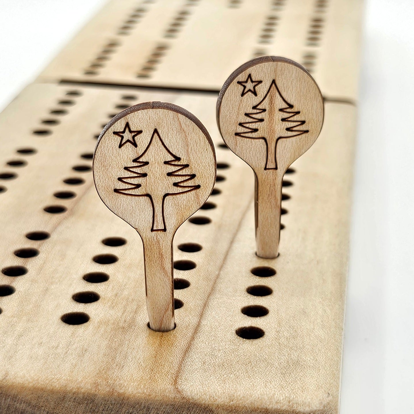 Cribbage Pegs - Tree & Star