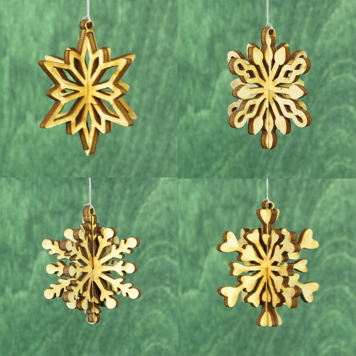 Mini Snowflake Ornaments - 4Pack