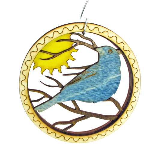 Layered Ornament - Indigo Bunting